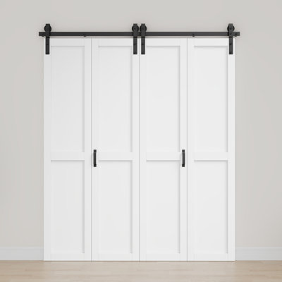Porte de grange pliante double 84 po H 84 po