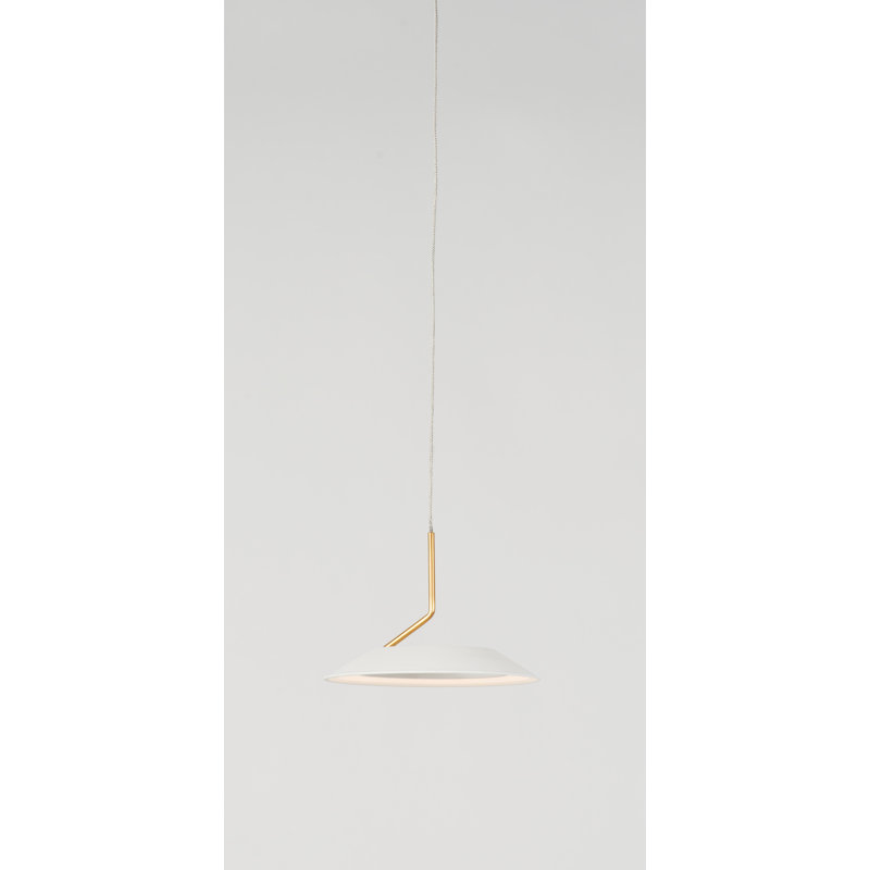 Luminaire suspendu 1 lumière à del à cônes unique Royyo, Blanc mat