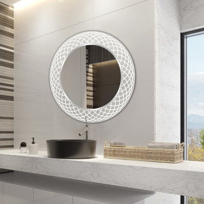 Iseabal Glass Round Mirror