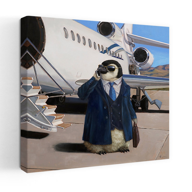 Vip - pingouin très important, art urbain contemporain, H 36 po x l 36 po