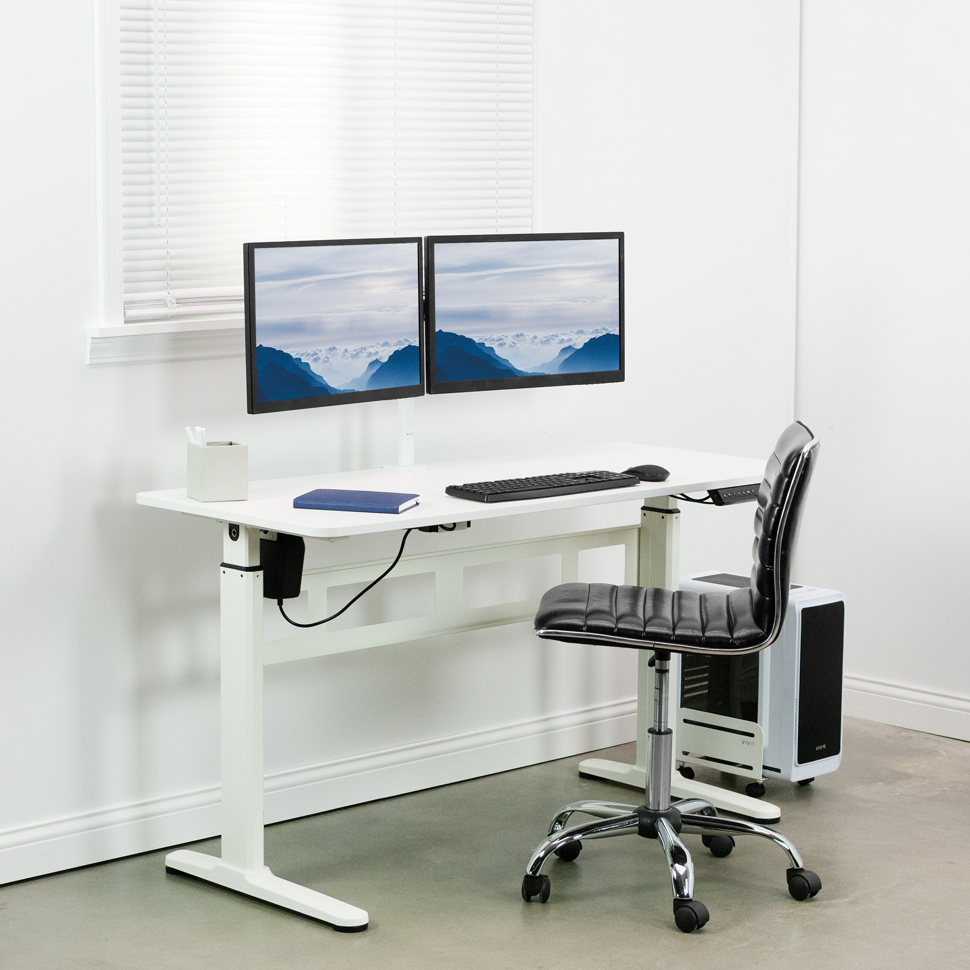 Vivo white store standing desk