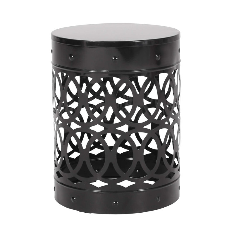 Outdoor Metal Side Table -Large, Black