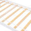 Lit plateforme avec table de chevet