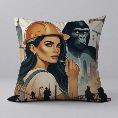 Oreiller New ManosMorenas Vibrant Personnage et motifs / taille 18 po x 18 po