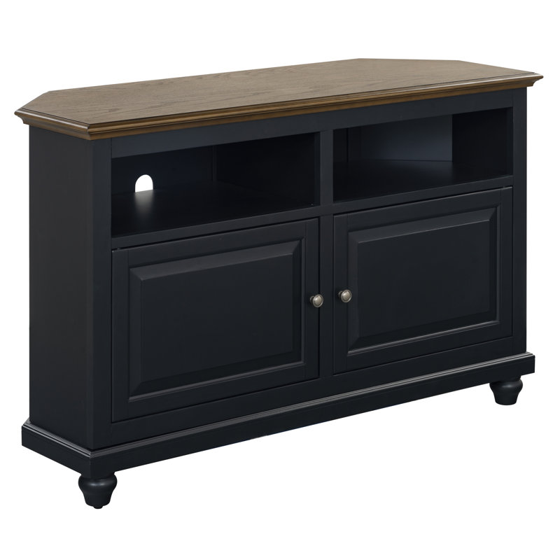 Meuble télé de coin 50 po Willoe, Noir, H 32,5 po x L 50 po x l 18 po