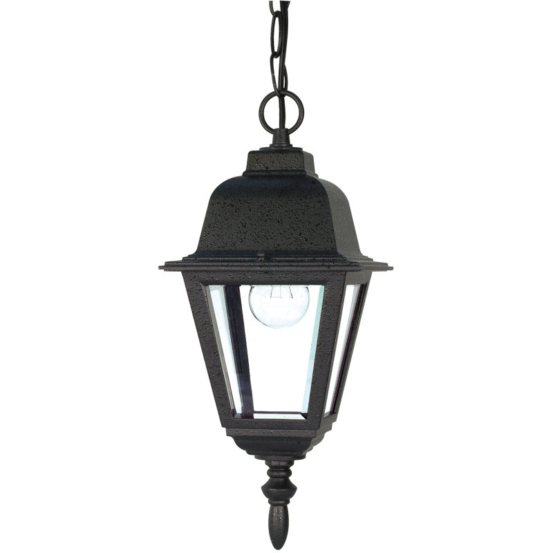 Monmouth Outdoor Hanging Lantern, Textured Black