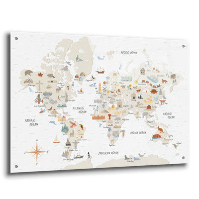 Art mural en verre «Around the world 1» par Laura Marshall