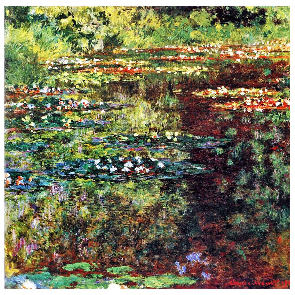 Leinwandbild Seerosenteich von Claude Monet