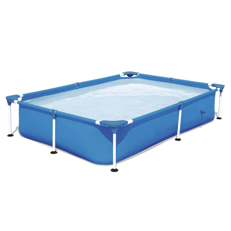 Piscine hors-sol rectangulaire encadrée avec pompe filtrante 7,25 pi x 17 po
