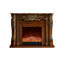 European-style solid wood retro simulated flame decorative fireplace-2099007761