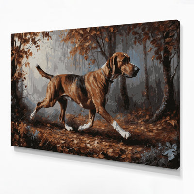 Dogs Plott Hound Black Canvas Wall Art