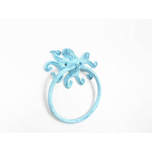 Porte-serviettes de octopus en fer moulé en cuivre