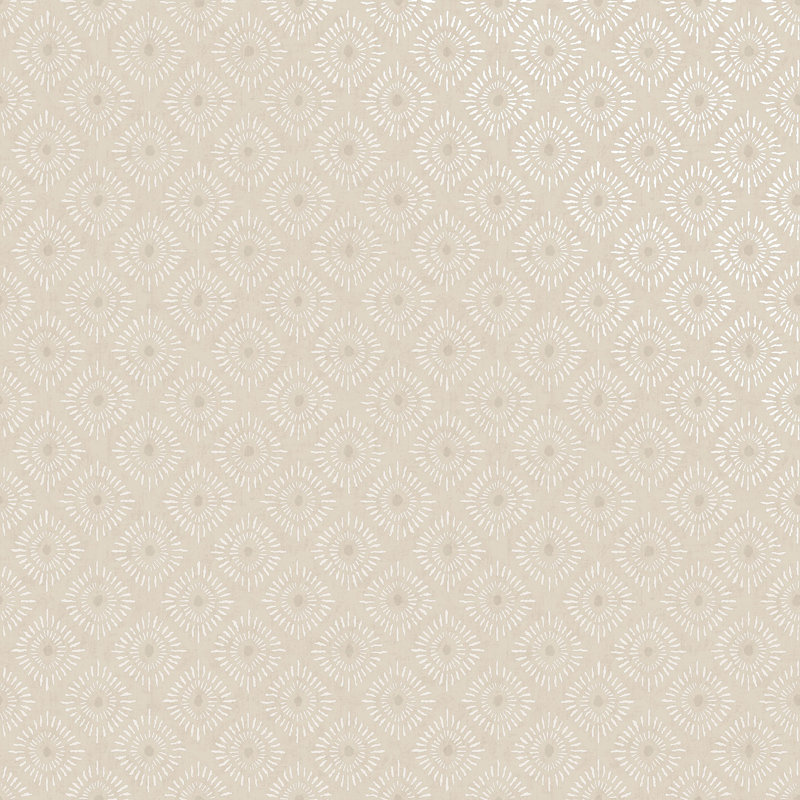 Papier peint texturé non tissé Sage Radial Sun Pi., Beige