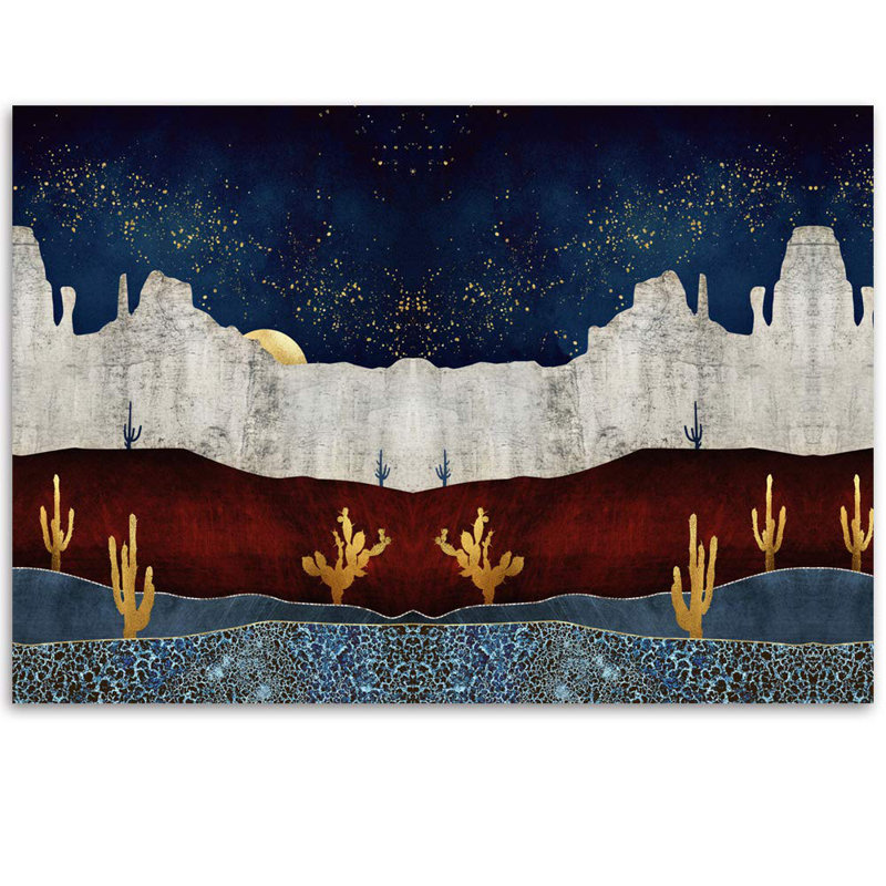 Abstract Mountains Peel & Stick Border, 100" L x 144" W