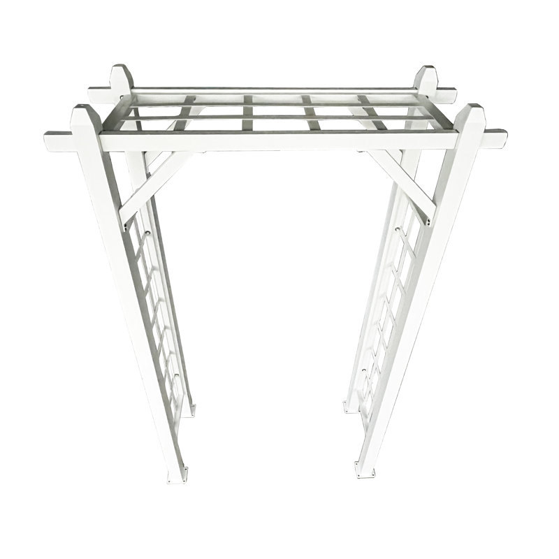 Arche de jardin moderne en aluminium, Blanc