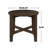 Round Solid Wood End Table, Dark Brown
