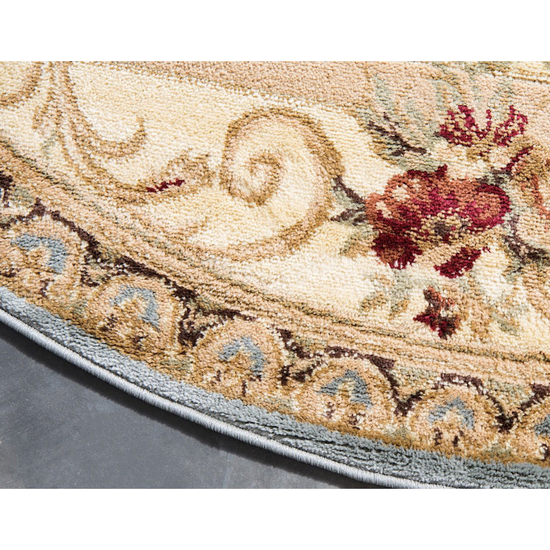 Tapis à motif oriental ciel Gangemi, Rond 6 pi