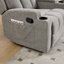 Causeuse inclinable manuelle avec console de rangement centrale et porte-gobelets-494405917