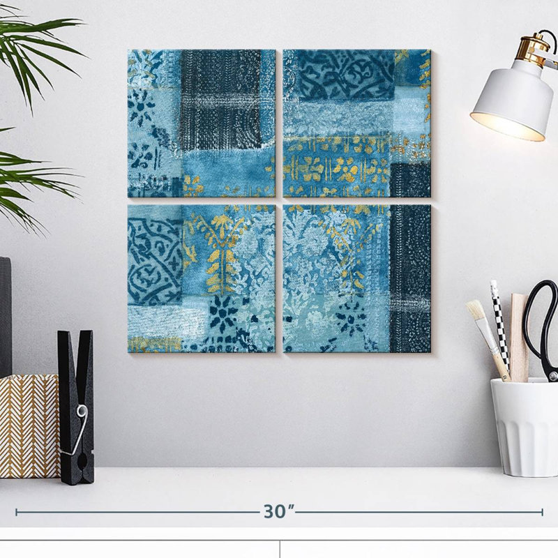 Kerner Alhambra I Indigo, H 18 po x l 18 po