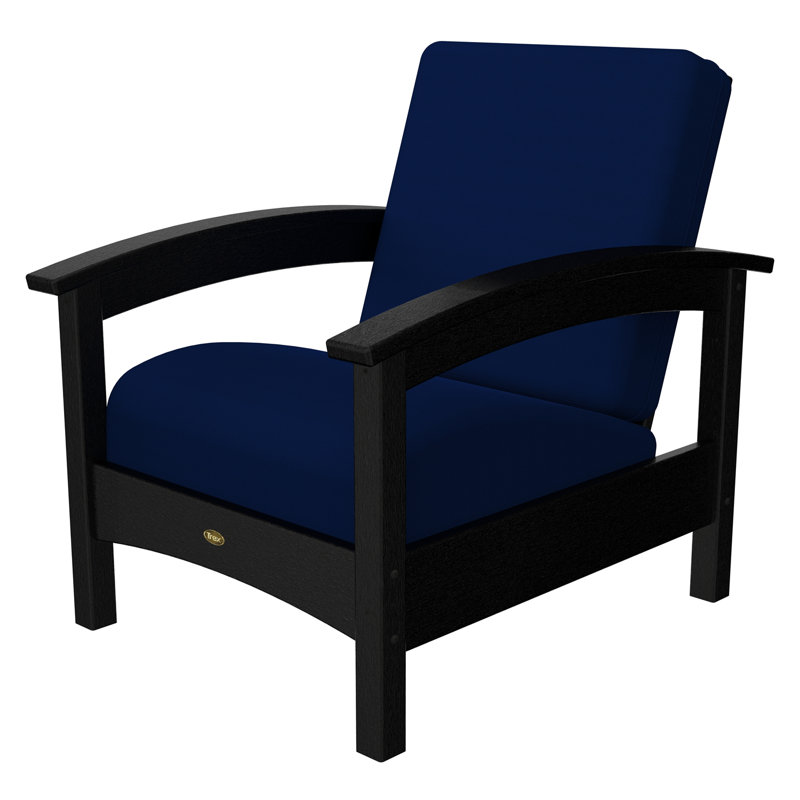 Rockport Club Chair, Charcoal Black / Navy