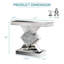 80cm Glass Top Console Table