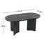 Table de salle à manger ovale de 165 cm pour 4 personnes avec piètement traîneau incurvé sculptural