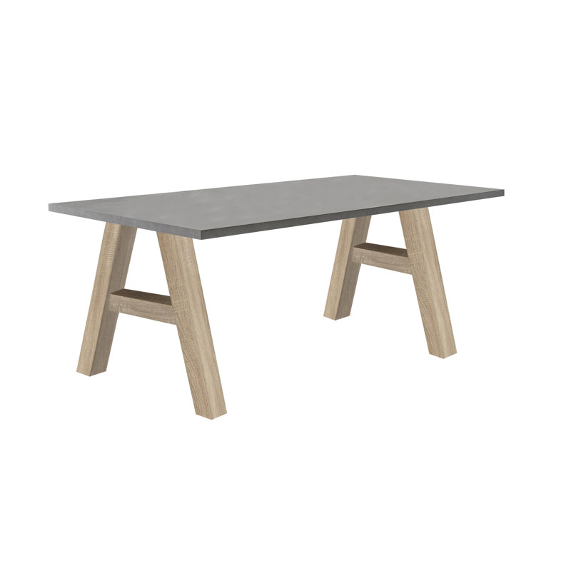 Janine Writing Desk, Grey/Beige, 75cm H x 120cm W x 70cm D