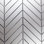 Frosted Reflections 3 in. x 11.75 in. Frosted Glass Mirror Beveled Chevron Decorative Kitchen & Bathroom Wall Tile