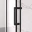 Porte de douche coulissante semi-sans cadre l 56 à 60 po x H 74 po, verre trempé clair de 1/4 po (6 mm), fini noir mat, largeur réglable - aucune découpe requise