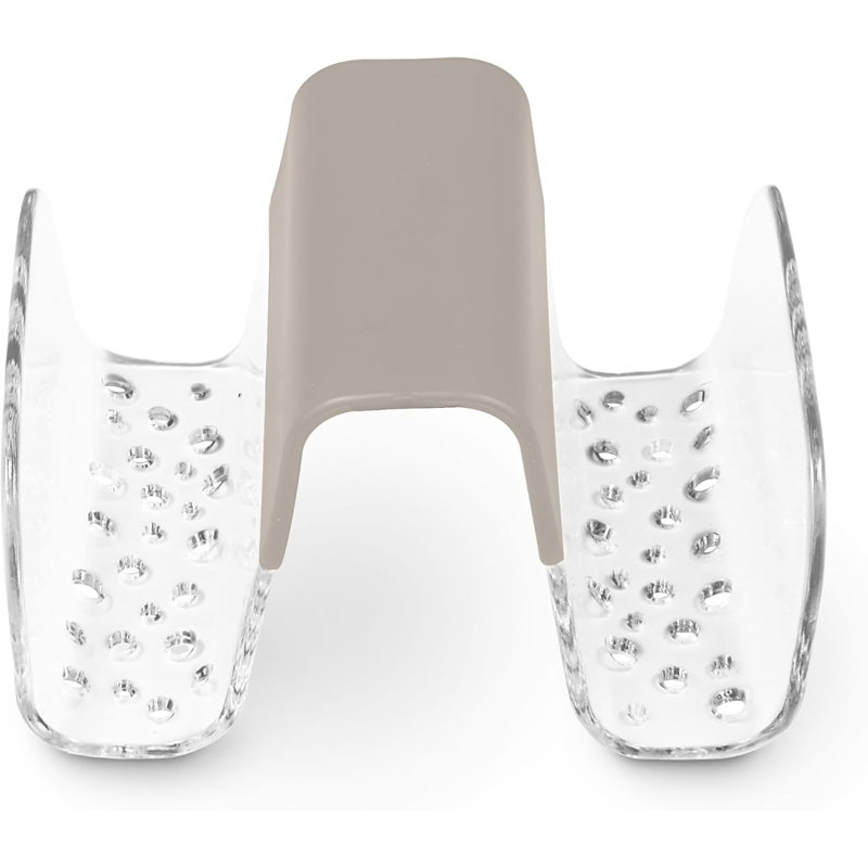 Cora Sponge & Brush Sink Saddle GY/CL, Light Gray/Clear
