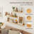 Rustic Floating Shelves Set of 3 with Lip, Picture Ledge Shelf for Nursery, Living Room – Multipurpose Storage Organizer, Bookshelf, & Photo Display Rack Oak-450756489