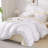 Andency Comforter Full Size Set White, 3 Pieces Ruffle Farmhouse Gift Full Comforter Set, Soft Lightweight Fluffy All Season Room Decor Bed Set for Girls Women Teens Daughter-124610458-124610433