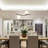 Chianti 43-in Height Adjustable ETL Certified Integrated LED Linear Chandelier with 2 Glass Shades
