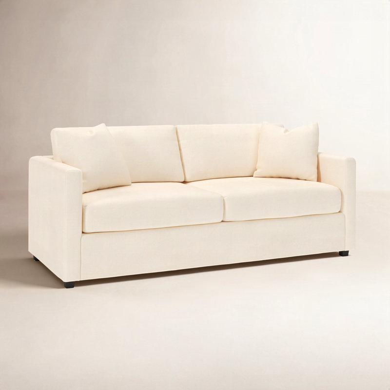 Godwin 75" Upholstered Sofa, Bayou Natural Canvas