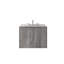 Meuble-lavabo flottant peu encombrant avec lavabo et portes à fermeture en douceur-133668161