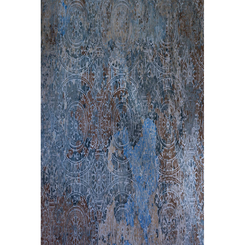 Stylish Woven Carpet (4.6 x 7.2 Feet), 100% Polyester, 0.4 in Pile Height | Antibacterial, Non-Slip Underside, Machine Washable | 3D Digital Print Design | Perfect for Living Room, Bedroom, & Dining Areas