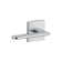 Viaggio Quadrato Linen Rosette Single Dummy With Brezza Lever In Titanium Grey
