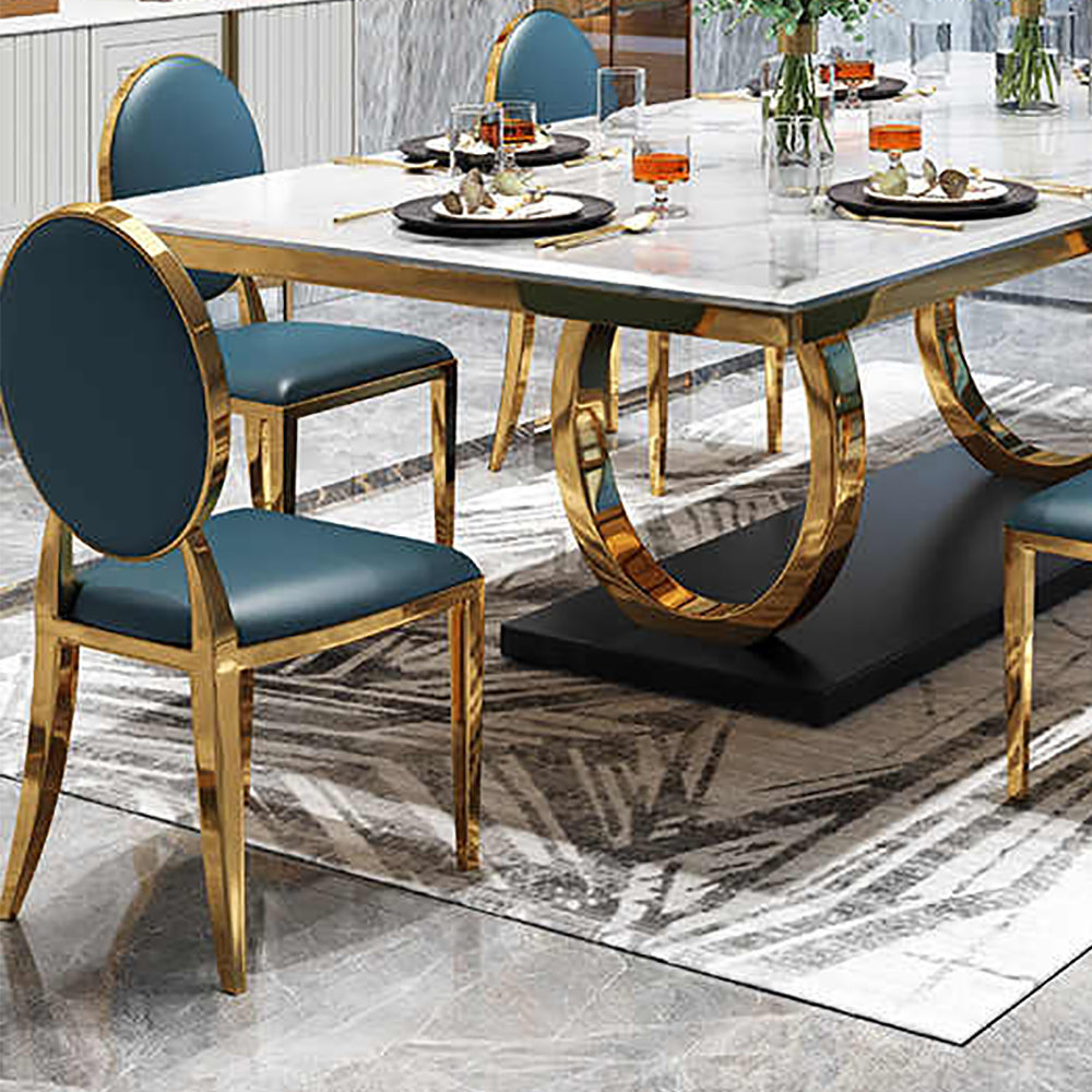AWENOX Modern Rectangular Luxe Dining Table Set | Wayfair