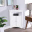 armoire de buffet, armoire d'angle, armoire de coin de plancher de salle de bain avec portes et tablettes, cuisine, salon, armoire de rangement autoportante pour salle de bain