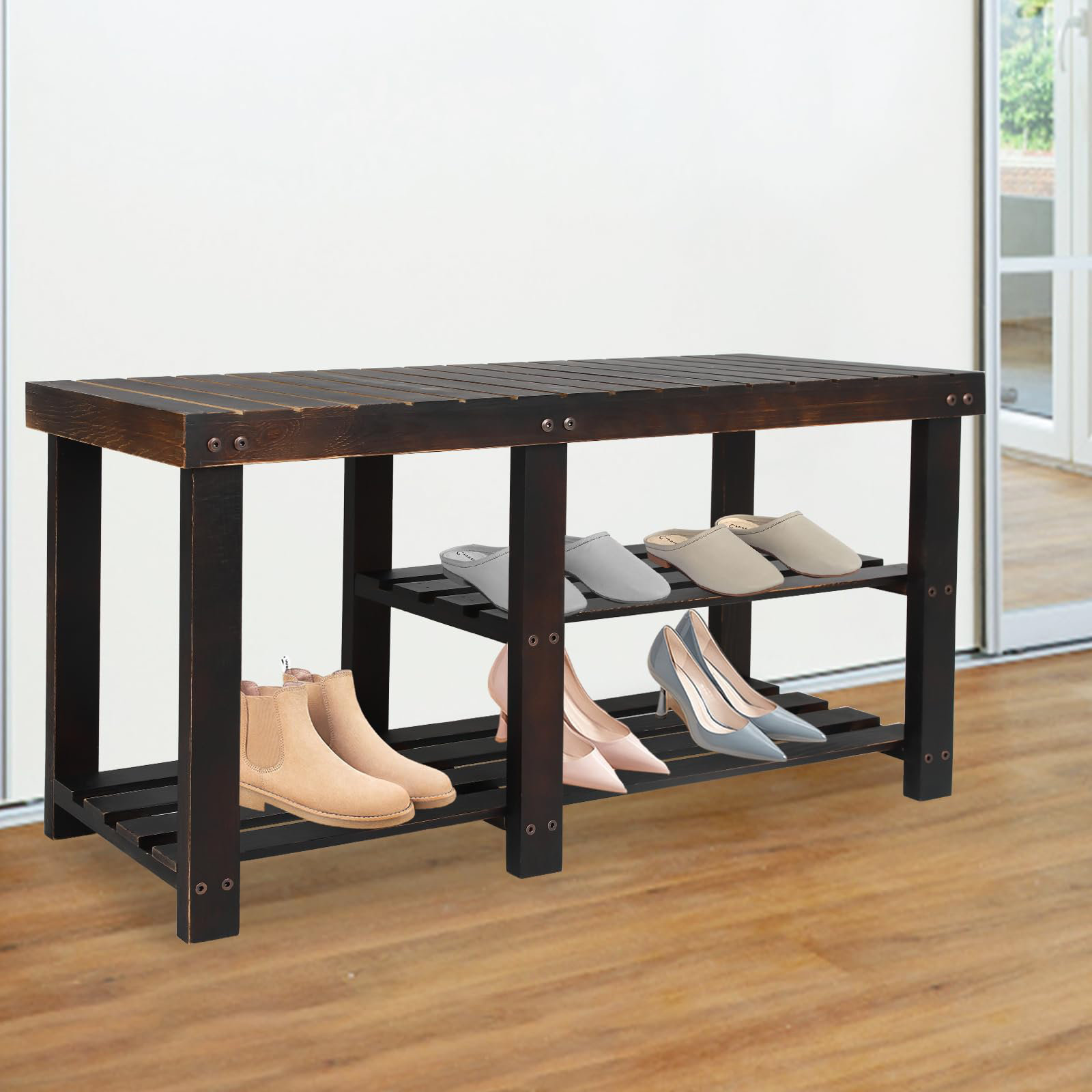 Latitude Run® 5 Pair Shoe Storage Bench Wayfair
