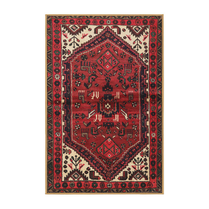 Tapis oriental rouge / beige, Rectangle 2 pi x 4 pi