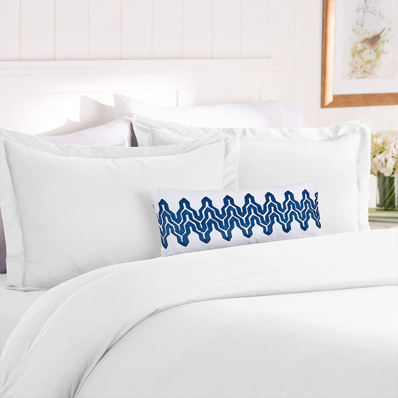 Ensemble de housse de couette en microfibre, Housse de couette très grand + 2 très grandes ta, Blanc