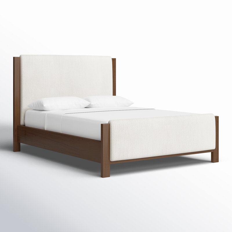 Willem Solid Wood Bed, Queen, Crypton Wayfarer Snow