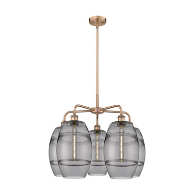Dundrod 5 - Light Steel Dimmable Round / Oval Chandelier