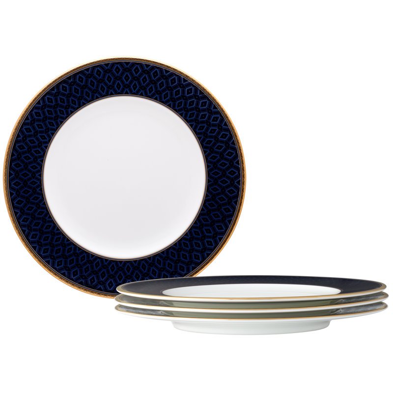 Noritake Blueshire Set of 4 Accent Plates, 9"