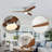 52 Inch Ceiling Fan With Light, 3 Light Walnut Solid Wood Blades,Remote Control,6-Speed Reversible DC Motor For Living Room,Bed Room,Dining Room