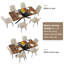 Ensemble de salle à manger 5 pièces avec table rectangulaire extensible de 55 à 71 pouces et 4 chaises en polyuréthane-111032594