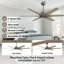 Ventilateur de plafond 64 po à 6 pales avec moteur à courant continu et réversible avec télécommande-592839601-592839614