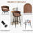 Modern Upholstered Swivel  Bar Stools&Counter stool with Low Back for Kitchen Island-1619612969-1622227060