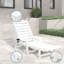 Chaise longue de patio réglable en Hdpe, durable et mobile pour la détente en plein air